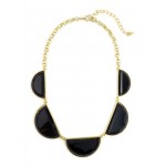 Onyx Half Moon Stone Statement Bib